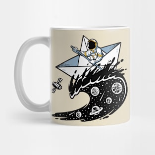 astronaut sailing illustration Mug